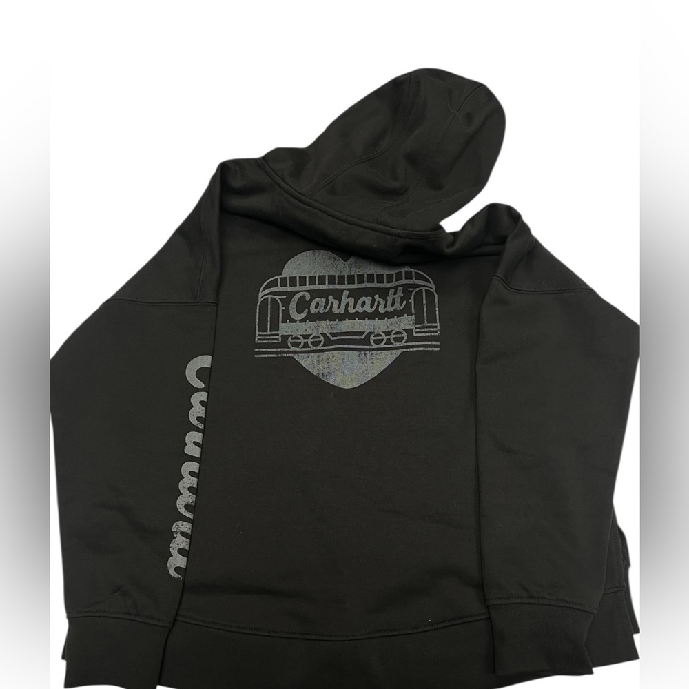Carhartt womens Oversized-fit Midweight Hooded Heart‎ Graphic Sweatshirt - Picture 3 of 6
